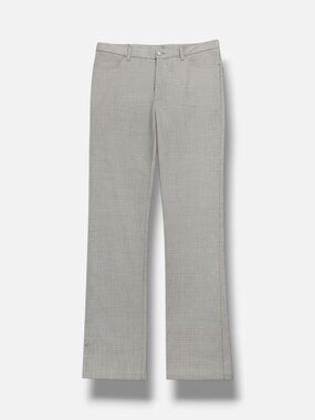 Zegna Men's Gray Wool Solid Flat Front Straight-Leg Dress Pants Size 34
